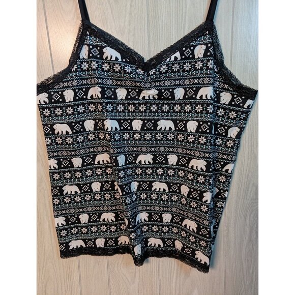 Torrid Super Soft Sleep Shirt Cami Adjustable Straps Classic Polar Bear Black - Picture 2 of 8